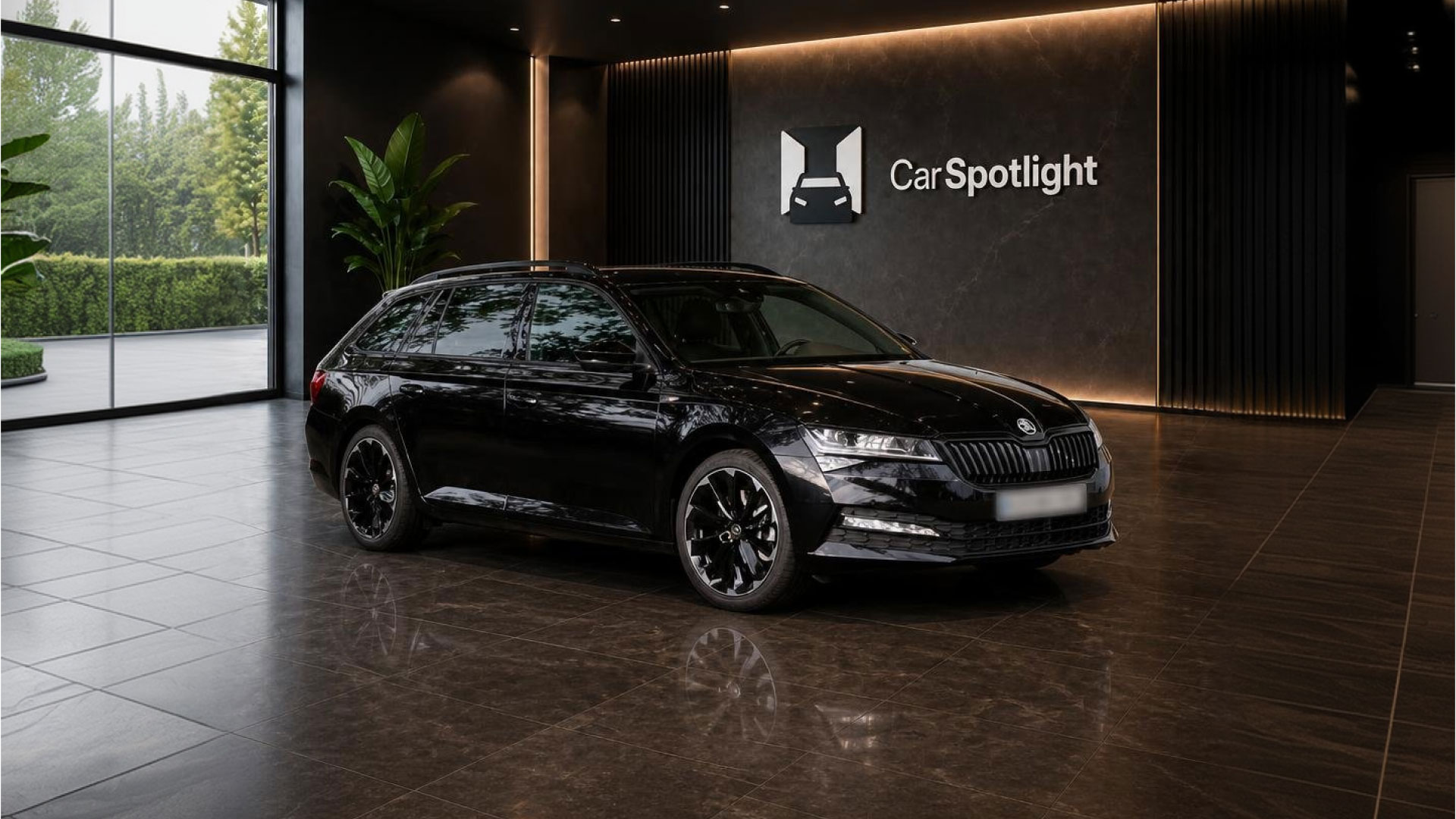 Fahrzeug im professionellen Showroom